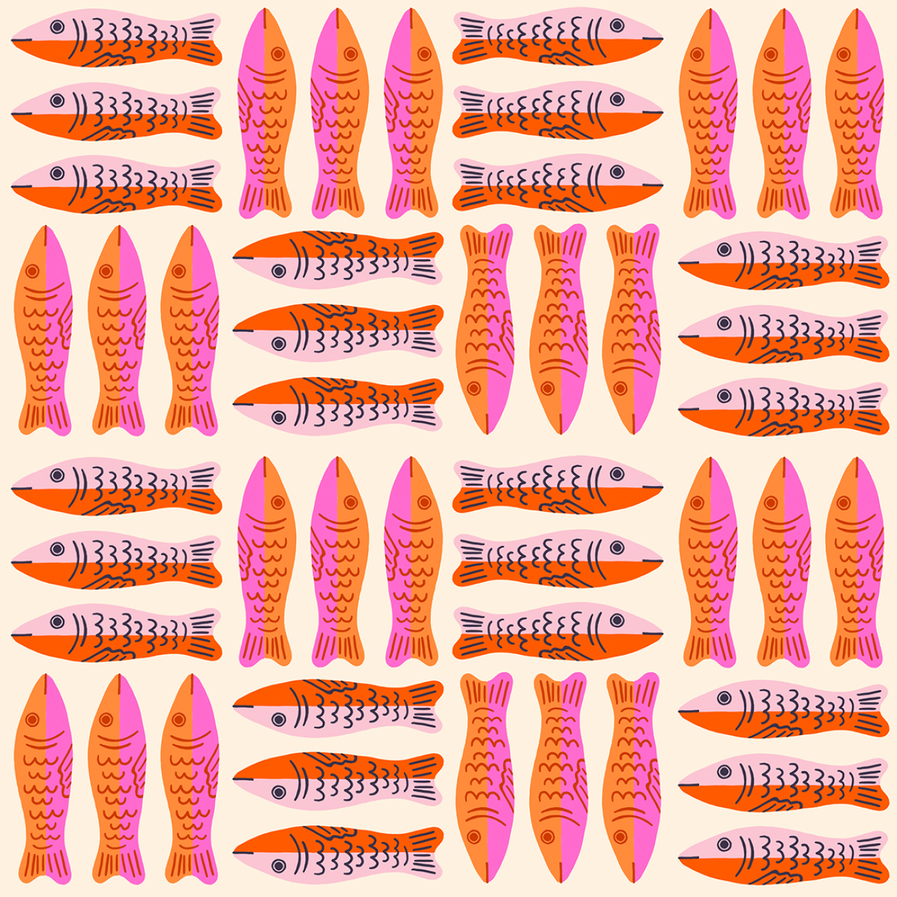 Baumwolle Patchwork -  Alexia Abegg - Ruby Star Society - Ooh Lucky Lucky - Sardines Novelty Nature Fish